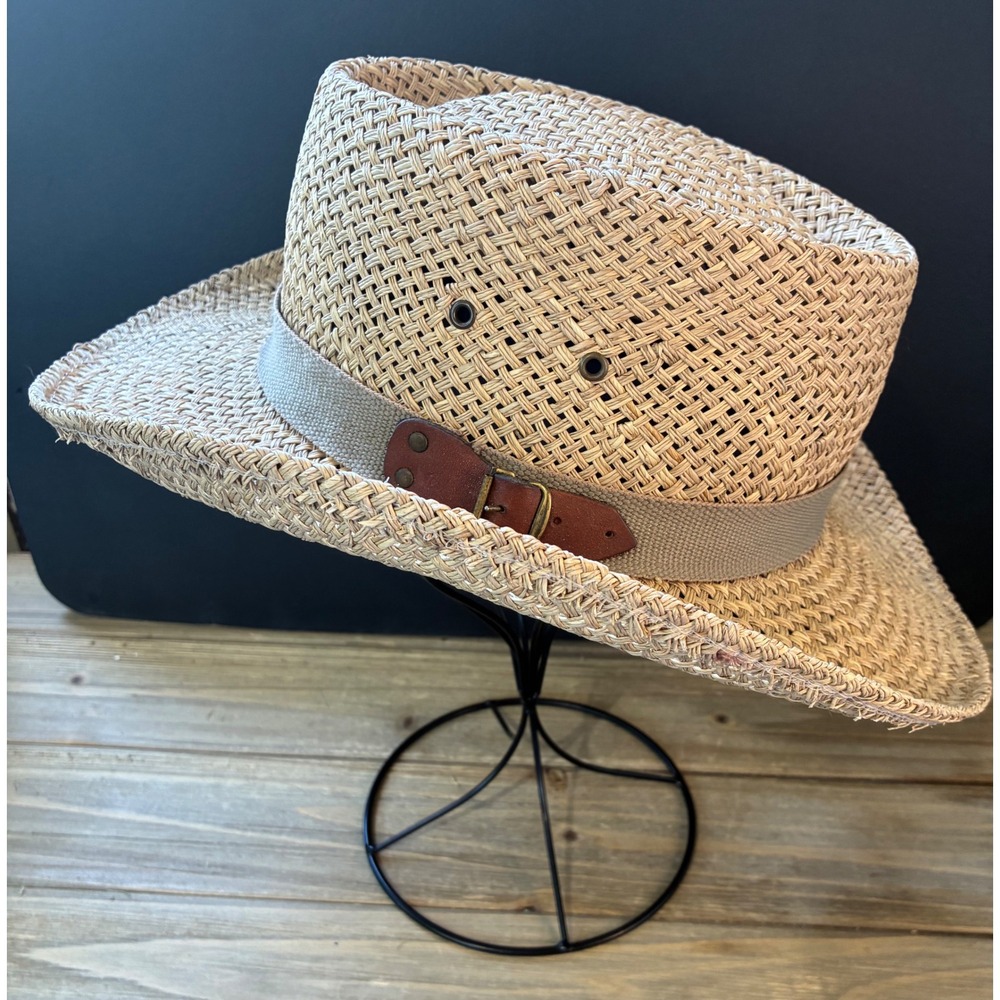 Pendleton Straw Cowboy Hat Woven Western Mens Large Tan Excellent
